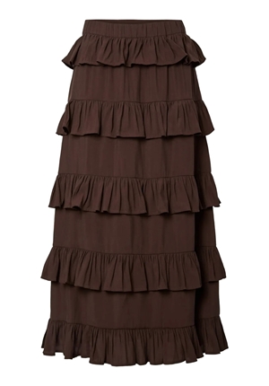 Kjolar - Yaswima ankle skirt – Coffee bean
