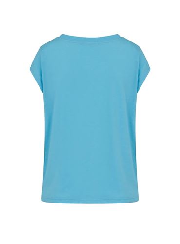 Toppar - T-shirt with coster print – Aqua blue