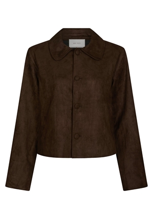 Kavajer/Ytterplagg - Nilo faux suede jacket – Dark Brown