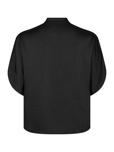 Blusar/Skjortor - Anelle heavy sateen blouse – Black