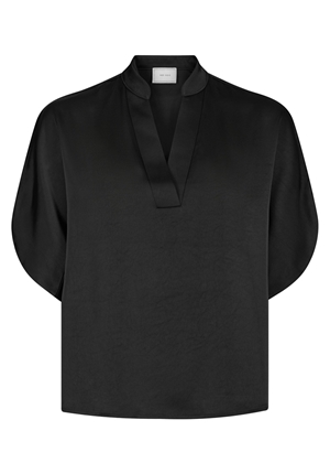 Blusar/Skjortor - Anelle heavy sateen blouse – Black Blusar/Skjortor - Anelle heavy sateen blouse – Black
