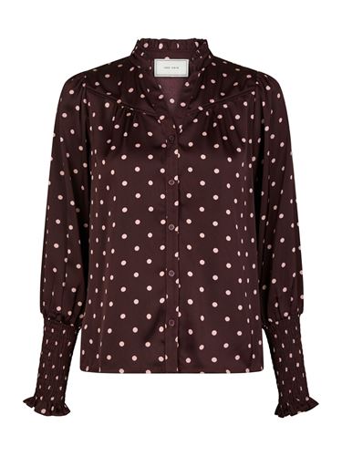 Blusar/Skjortor - Camisa dot blouse – Burgundy