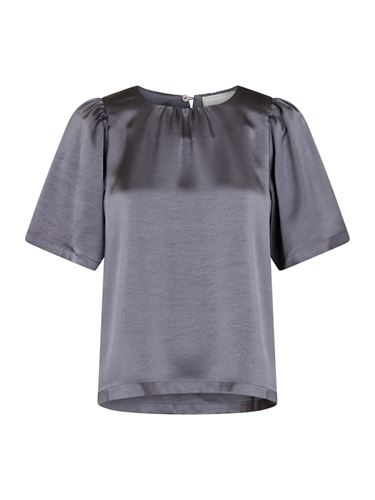 Blusar/Skjortor - Florina heavy sateen blouse – Dark grey