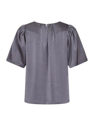 Blusar/Skjortor - Florina heavy sateen blouse – Dark grey