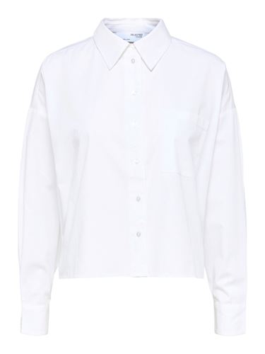Blusar/Skjortor - Slfreka ls cropped shirt – bright white