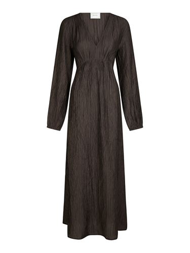 Klänningar - Silfi crepe dress – Dark brown