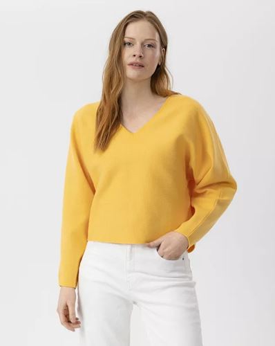 Tröjor/Koftor - Barbro v-neck – Warm apricot