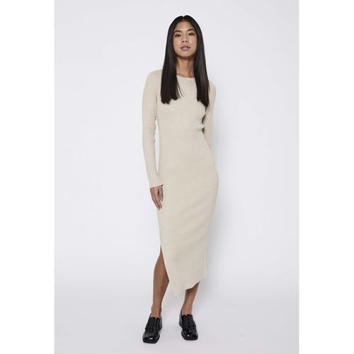 Klänningar - Sherry metallic knit dress – Light beige