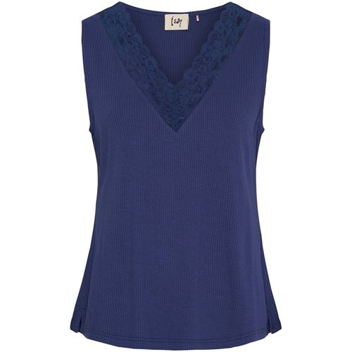 Toppar - Dee V-neck Top – Navy