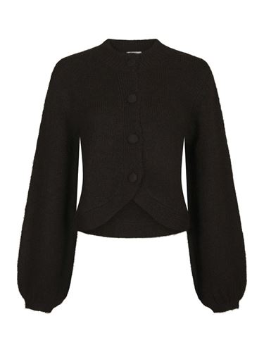 Tröjor/Koftor - Gio Fluffy Knit Cardigan – Dark Brown