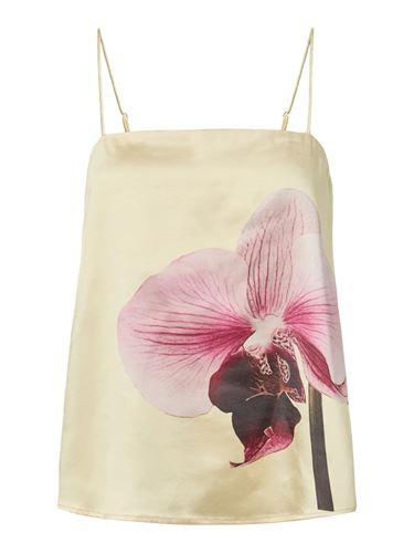 Toppar - Yasorchida satin singlet top – Ansie flower/orchida