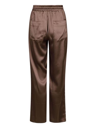Byxor - Kuli crepe satin pants – Dusty brown