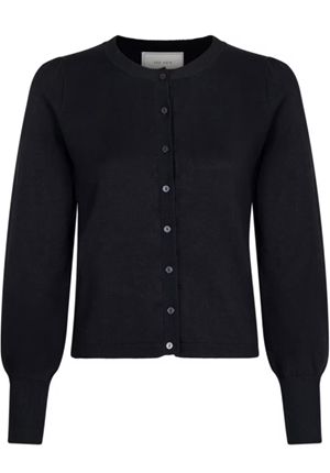 Tröjor/koftor - Rose solid knit cardigan – black