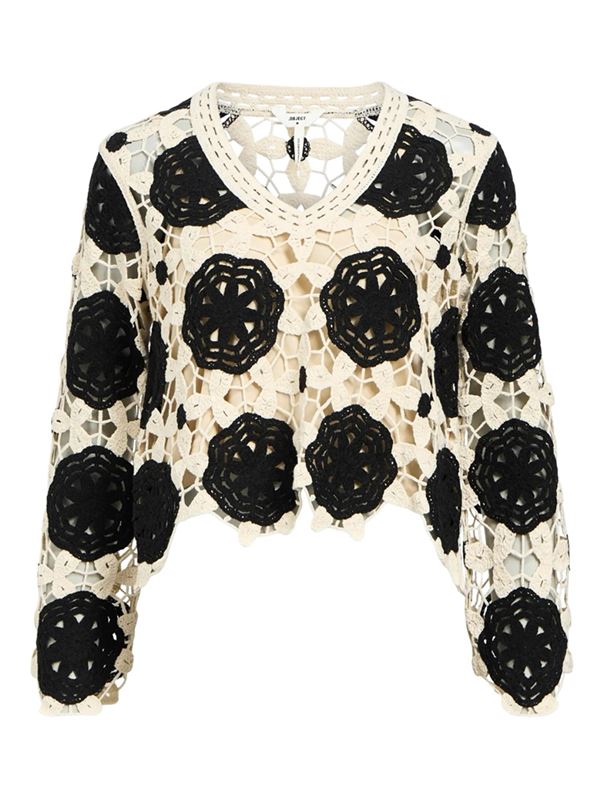 Tröjor/koftor - Objelena knit pullover – Sandshell/Black