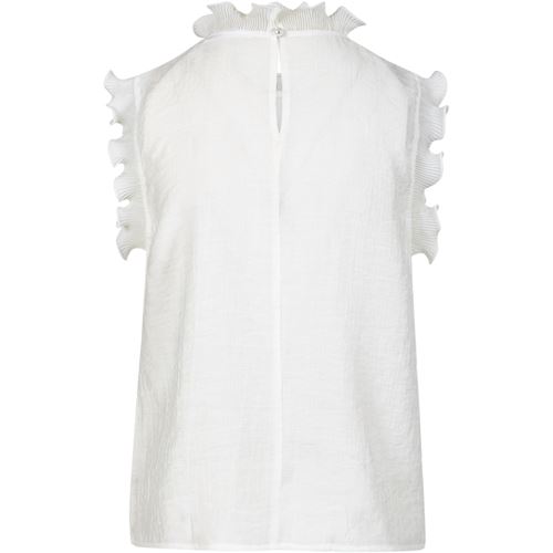 Toppar - Top with ruffles – White