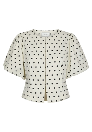 Toppar - Anela Dot Blouse – White