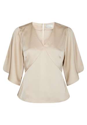 Toppar - Remana Heavy Sateen Blouse – Champagne
