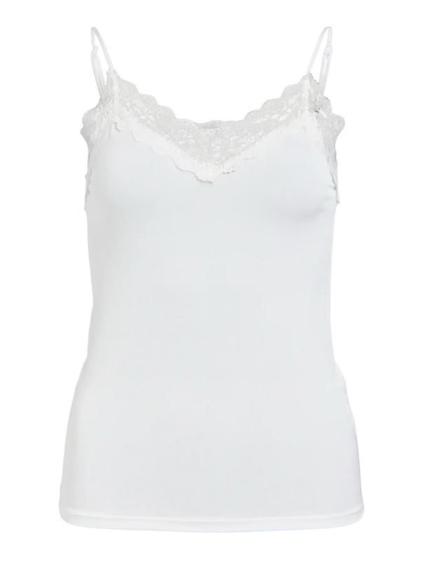 Toppar - Objleena sus lace singlet – White
