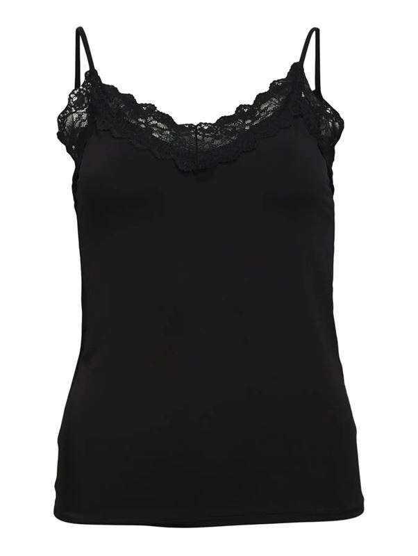 Toppar - Objleena sus lace singlet – Black