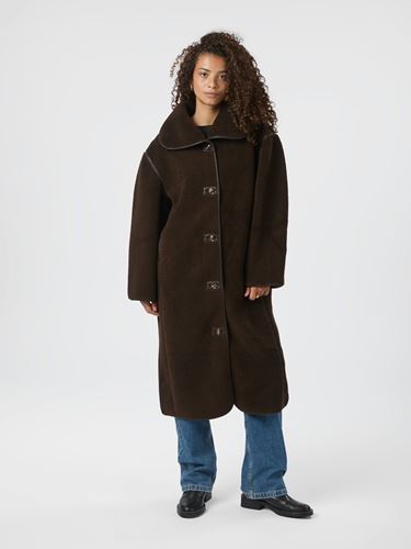 Kavajer/Ytterplagg - Carmen Teddy Coat – Dark Brown