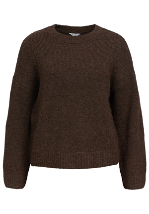 Tröjor/koftor - Objsaggia Lo pullover – Seal brown/melange