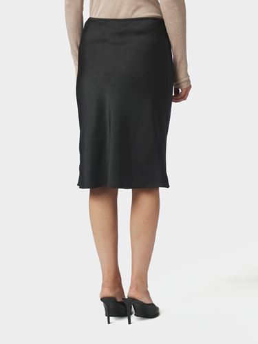 Kjolar - Mindie heavy sateen skirt – Black