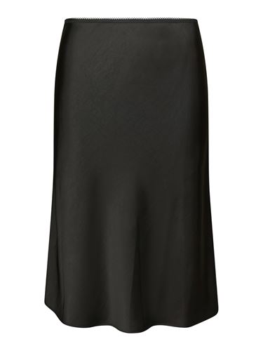 Kjolar - Mindie heavy sateen skirt – Black