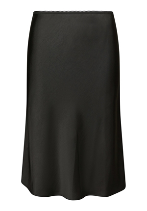 Kjolar - Mindie heavy sateen skirt – Black