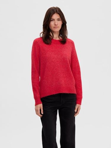 Tröjor/Koftor - Slflulu knit o-neck – ski patrol/melange