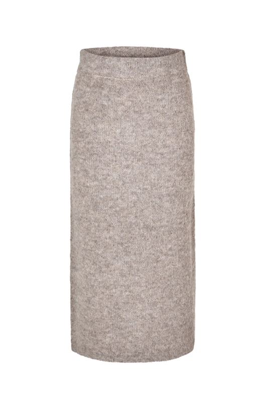 Kjolar - Slfgabella midi knit skirt – Steel Gray/MELANGE