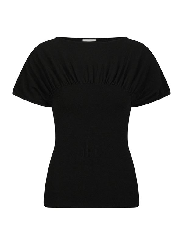 Toppar - Anthea knit top – Black
