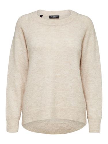 Tröjor/Koftor - Slflulu ls knit o-neck – birch