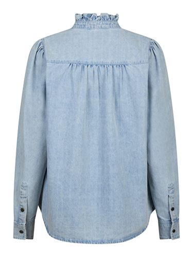 Blusar/skjortor - Justine Denim Shirt – Light Blue