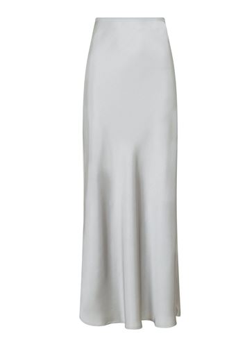 Kjolar - Vicky heavy sateen skirt – Silver