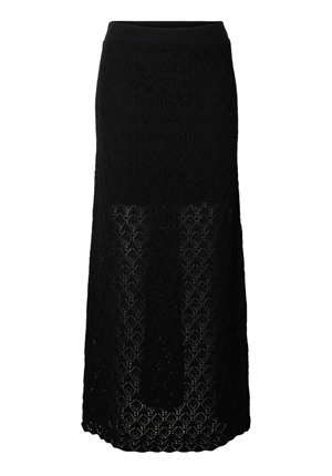 Kjolar - Slfniva Knit Skirt – Black