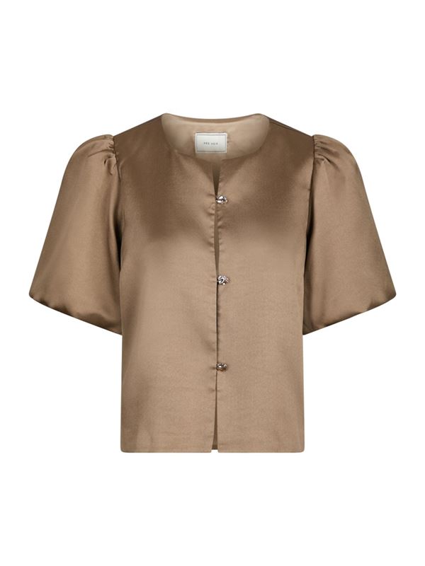 Aisa dull satin blouse navy