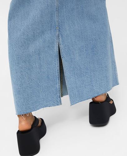Kjolar - Objharlow long denim skirt – Light blue denim