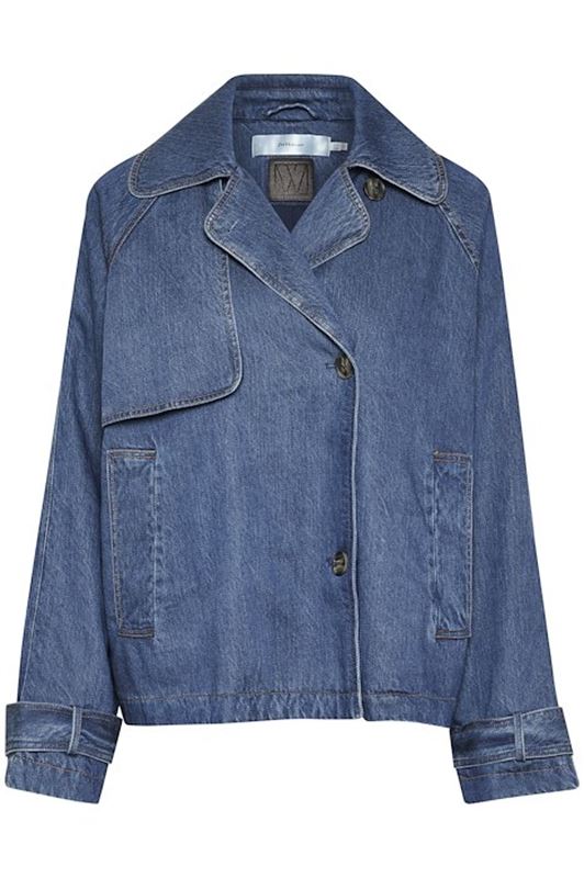 Blusar/skjortor - MabelIW Minona short coat – Blue denim