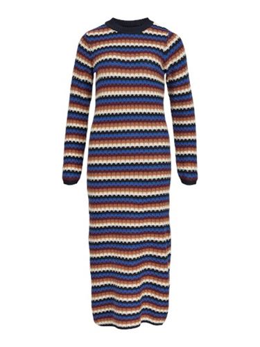 Klänningar/Tunikor - Objkaya midi knit dress – Bitter chocolat/blue