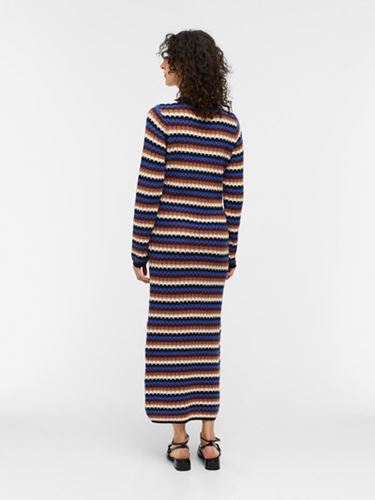 Klänningar/Tunikor - Objkaya midi knit dress – Bitter chocolat/blue