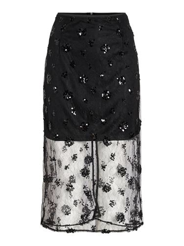 Kjolar - Viada midi skirt – Black beauty