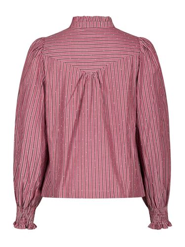Blusar/Skjortor - Astrida Soft Stripe Stone Blouse – Dark Rose