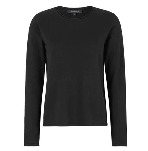 Tröjor/Koftor - SRMarla o-neck roll edge knit – Black