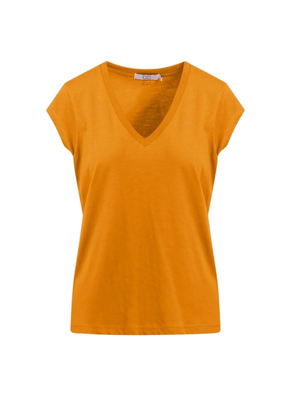 Toppar - CC Heart basic v-neck t-shirt – Sunset