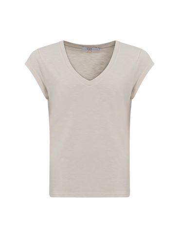 Toppar - CC Heart basic v-neck t-shirt – Sand