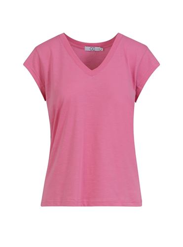 Toppar - CC Heart basic v-neck t-shirt – Garden pink