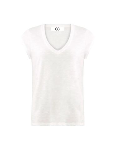 Toppar - CC Heart basic v-neck t-shirt – White