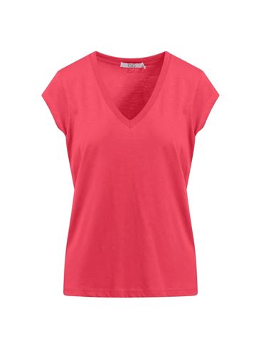 Toppar - CC Heart basic v-neck t-shirt – Intense pink