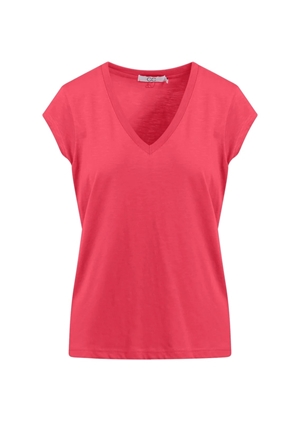Toppar - CC Heart basic v-neck t-shirt – Intense pink
