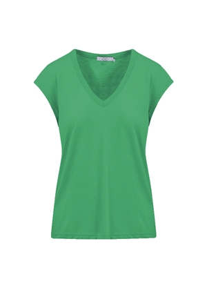 Toppar - CC Heart basic v-neck t-shirt – Clover green